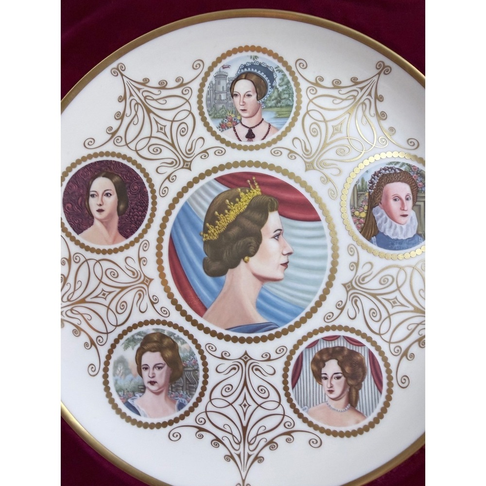 Pickard China Silver Jubilee Plate Queen Elizabeth II 1977 Six Queens Limited Ed